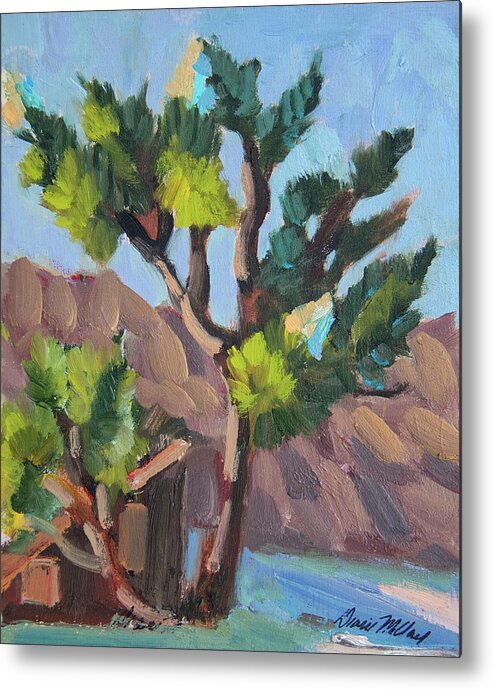 Joshua Tree Metal Print featuring the painting Joshua at Keys Ranch by Diane McClary