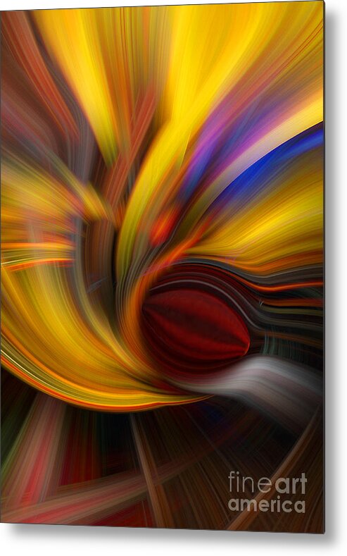 Abstract Metal Print featuring the photograph Cat Eye Abstract by T Lowry Wilson