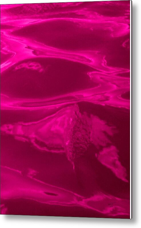 Multi Panel Metal Print featuring the photograph Colored Wave Maroon Panel Four by Stephen Jorgensen