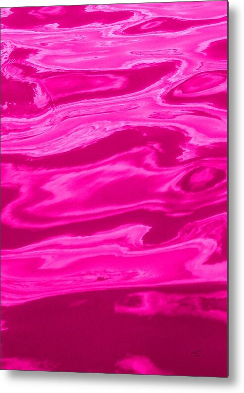 Multi Panel Metal Print featuring the photograph Colored Wave Maroon Panel Two by Stephen Jorgensen