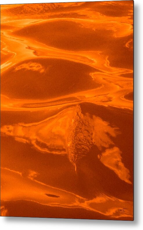 Multi Panel Metal Print featuring the photograph Colored Wave Orange Panel Four by Stephen Jorgensen