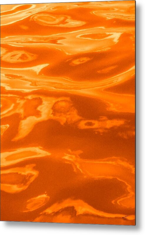 Multi Panel Metal Print featuring the photograph Colored Wave Orange Panel Three by Stephen Jorgensen