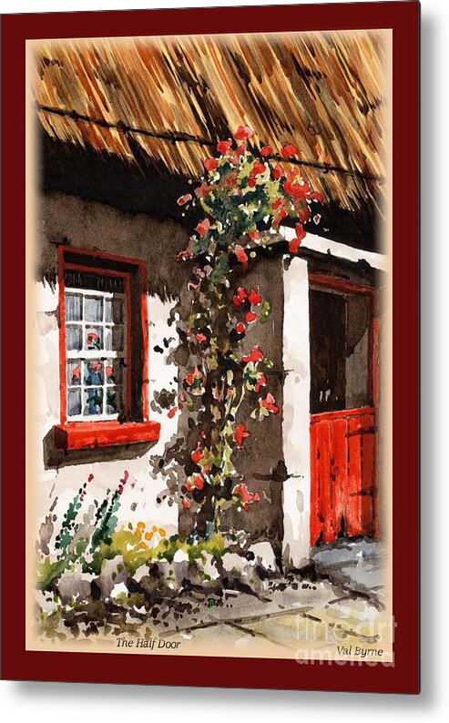 Val Byrne Metal Print featuring the painting WEXFORD Half Door by Val Byrne