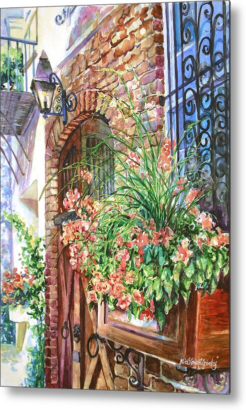 Charleston Metal Print featuring the painting Queen Street Textures by Alice Grimsley