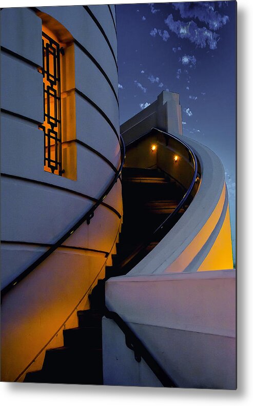 Griffith Observ Metal Print featuring the photograph Griffith Observatory Side Entrance by Joseph Hollingsworth