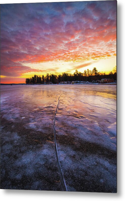 Gilford Metal Print featuring the photograph Lake Winnipesaukee January Sunrise by Robert Clifford