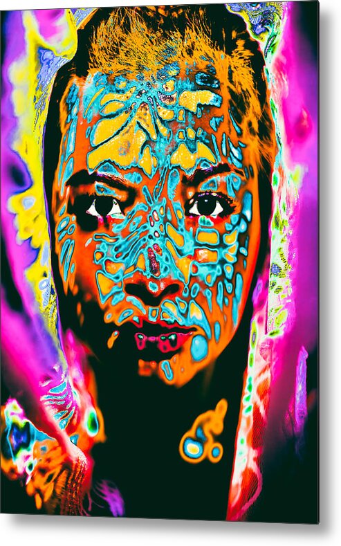 Abstract Body Art Metal Print featuring the photograph The Message by Lee Harland