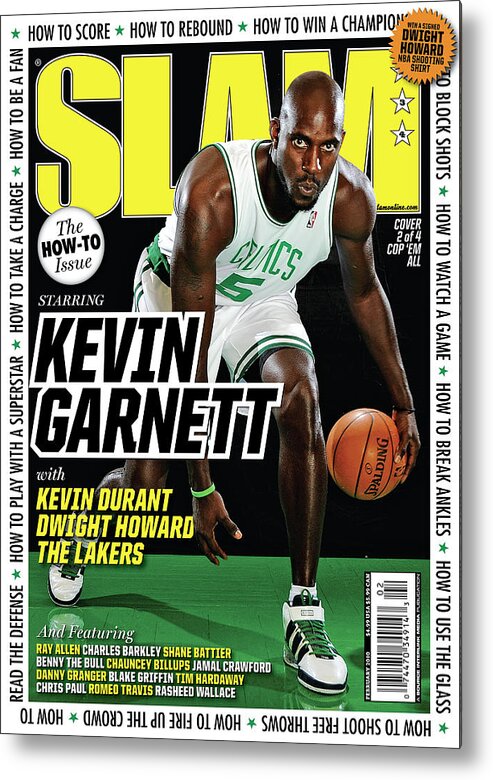 Kevin Garnett Metal Print featuring the photograph Kevin Garnett SLAM Cover by Getty Images