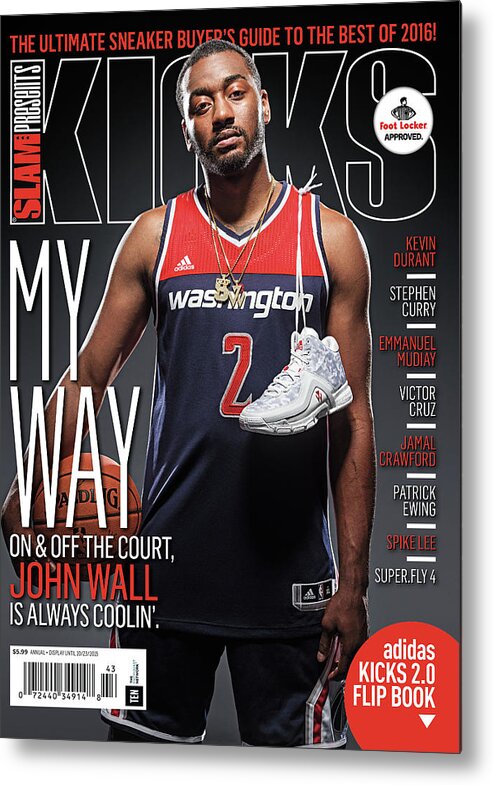 John Wall Metal Print featuring the photograph My Way: On & Off the Court, John Wall is Always Coolin'. SLAM Cover by Atiba Jefferson
