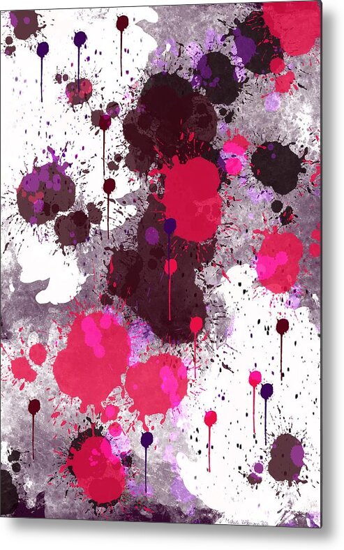  Metal Print featuring the digital art A Study in Blood Spatter Analysis by Michelle Hoffmann
