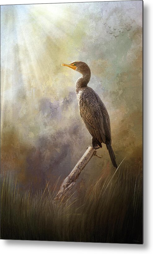 Peace Metal Print featuring the digital art Peaceful Morning in the Marsh by Nicole Wilde