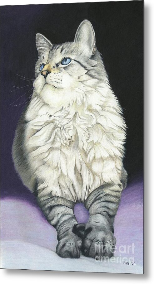 Cat Metal Print featuring the drawing Sasquatch by Rosellen Westerhoff
