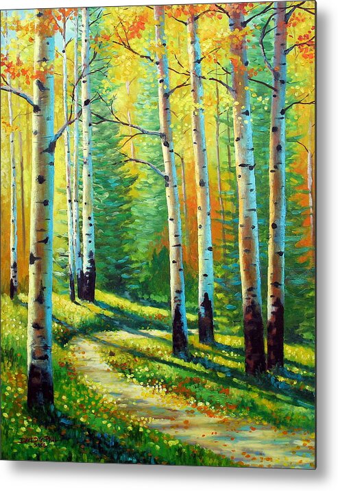 Landscape Metal Print featuring the painting Colors Of The Season by David G Paul