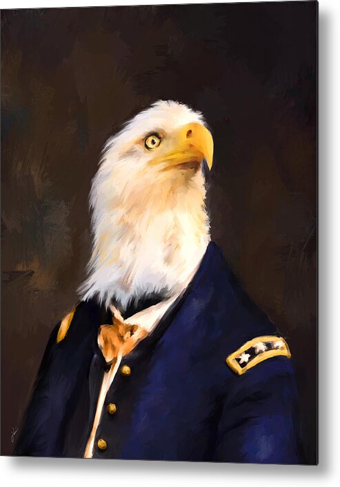 Art Metal Print featuring the painting Chic Eagle General by Jai Johnson