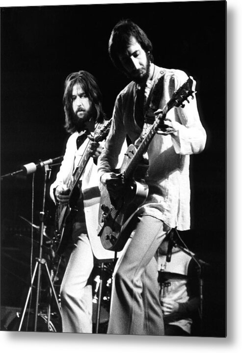 Eric Clapton Metal Print featuring the photograph Eric Clapton and Pete Townshend by Chris Walter