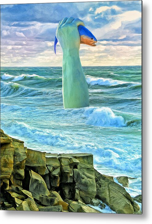 Poseidon Metal Print featuring the painting Poseidon by Dominic Piperata