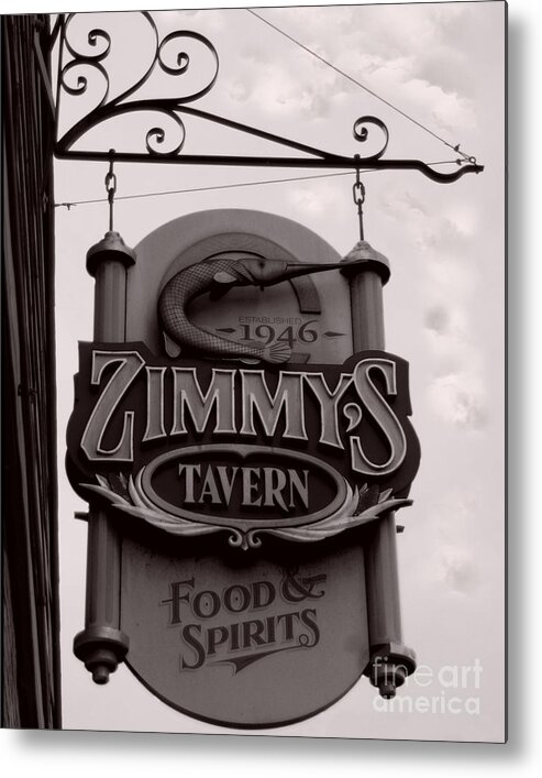 Bar Metal Print featuring the photograph Barhopping at Zimmys 1 by Lee Craig