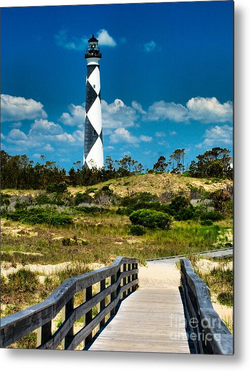 Architecture Metal Print featuring the photograph Cape Lookout Light by Nick Zelinsky Jr