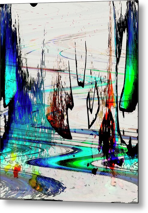 Abstract Metal Print featuring the painting Abstract 1001 by Gerlinde Keating - Galleria GK Keating Associates Inc