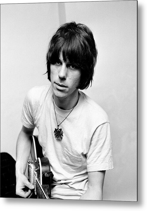 Jeff Beck Metal Print featuring the photograph Jeff Beck 1966 Yardbirds #1 by Chris Walter