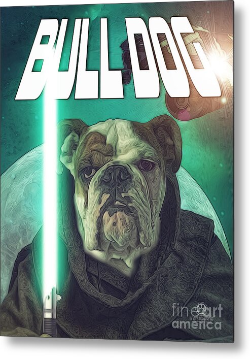Bull Dog Metal Print featuring the digital art Bull Dog Wars by Tim Wemple