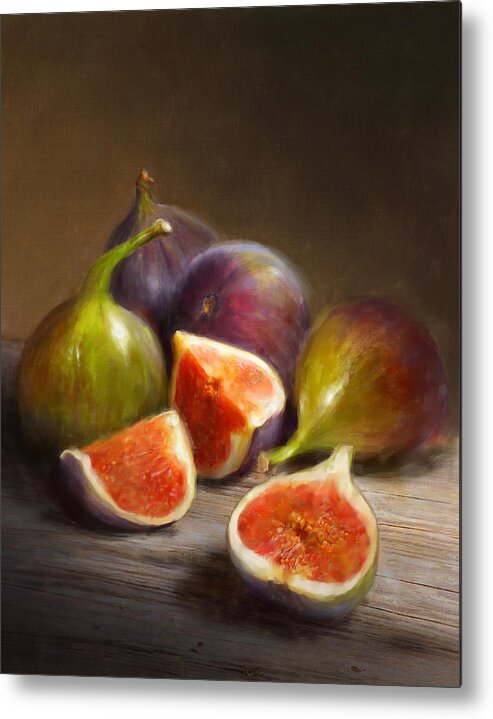 Figs Metal Print featuring the painting Figs by Robert Papp
