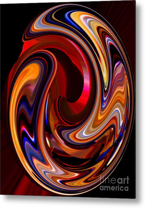 Abstract Metal Print featuring the photograph Glass Ornament 2 by Terril Heilman