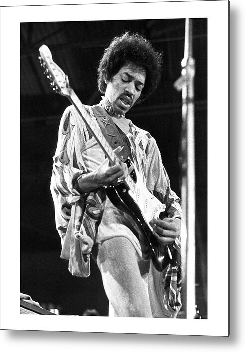 Jimi Hendrix Metal Print featuring the photograph Jimi Hendrix Isle Of Wight 1970 Limited Edition by Chris Walter