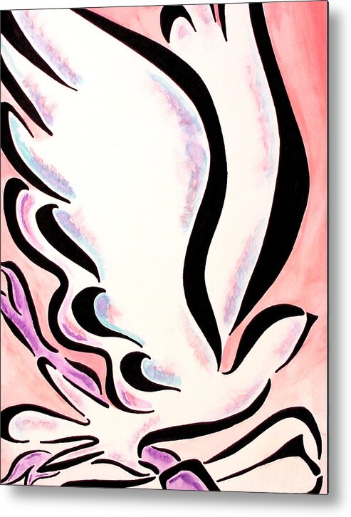 Birds Metal Print featuring the painting MessEnger by Meilena Hauslendale