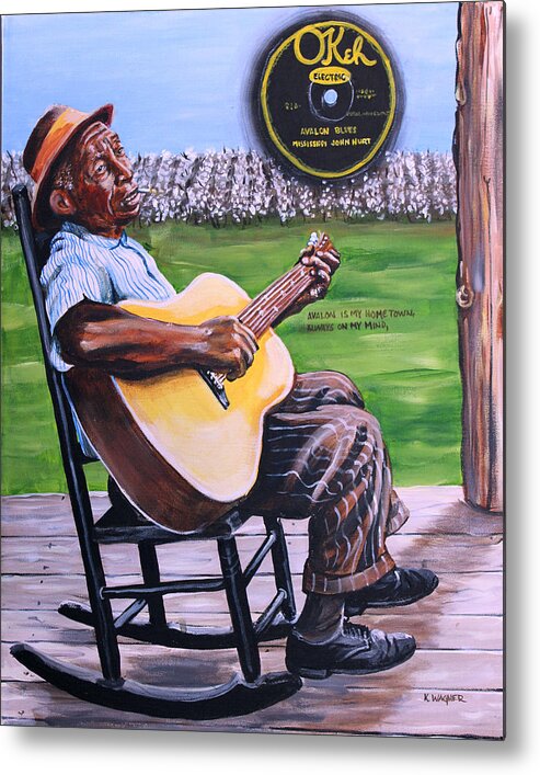 Mississippi Metal Print featuring the painting Mississippi John Hurt by Karl Wagner