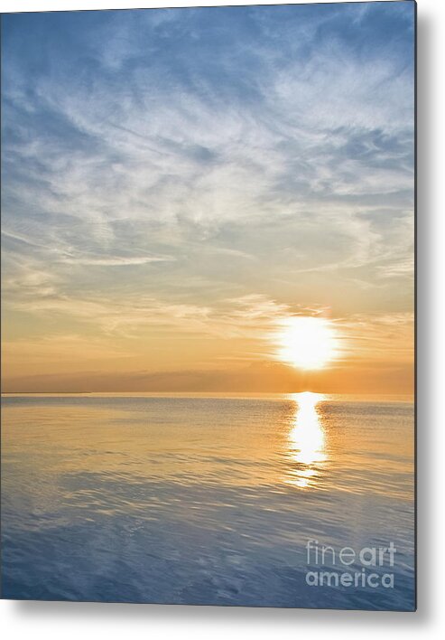 Chicago Metal Print featuring the photograph Sunrise Over Lake Michigan in Chicago by David Levin