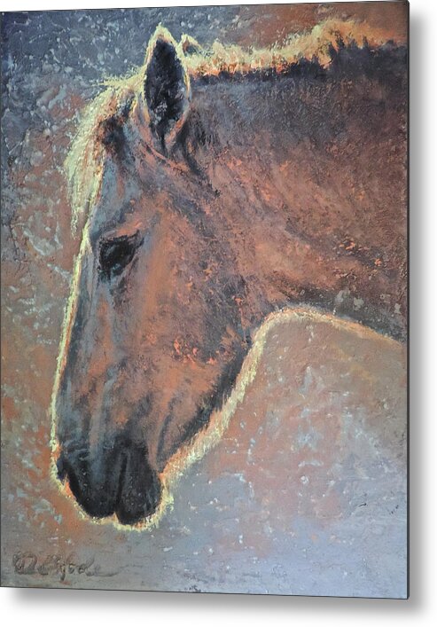 Equine Metal Print featuring the painting Ginger Snap by Mia DeLode