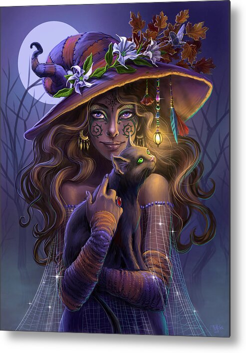 Witch Metal Print featuring the painting Witchy Woman by Cristina McAllister