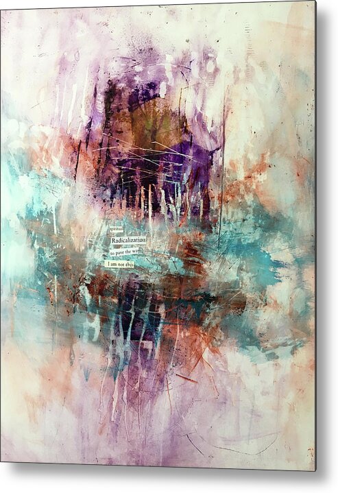 Abstract Art Metal Print featuring the painting A Tumultuous End by Rodney Frederickson