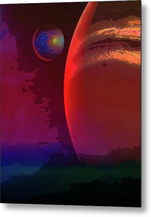 Space Metal Print featuring the digital art Close Proximity by Don White Artdreamer