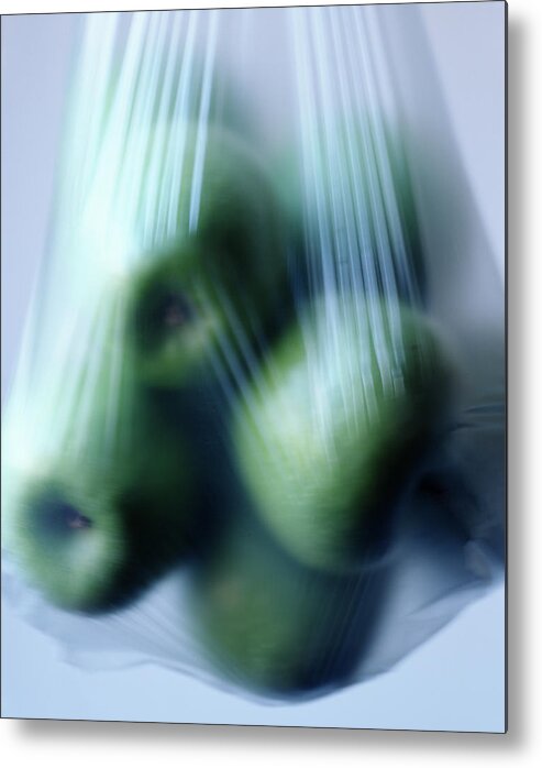 Still Life Metal Print featuring the photograph Green Apples by John Manno