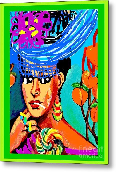 Montage Metal Print featuring the mixed media Lime Time Derby Queen4U2 by Ecinja Art Works
