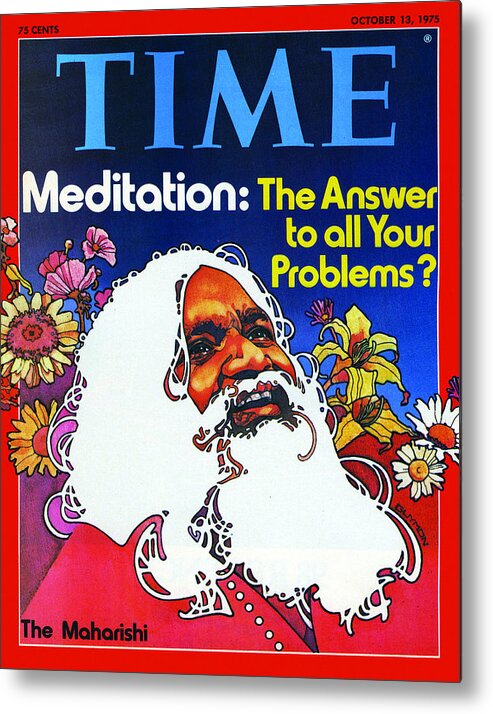 Other Metal Print featuring the photograph Meditation - The Answer to all Your Problems? The Maharishi, by Time