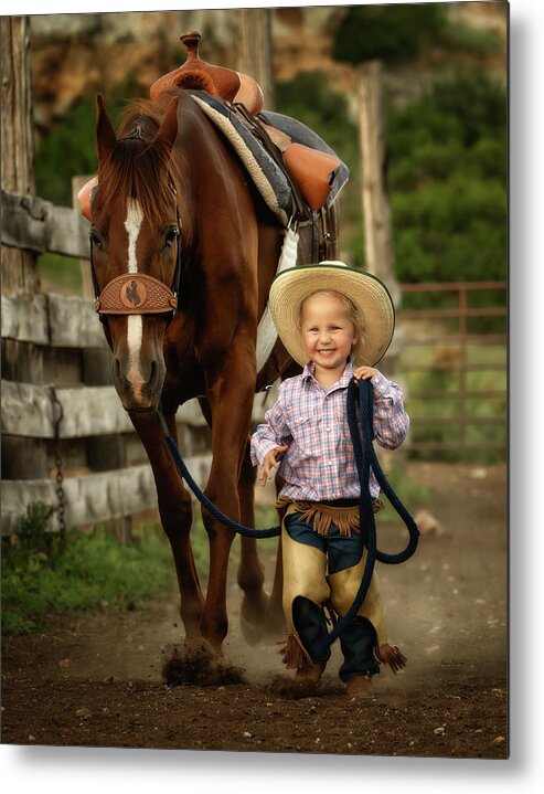 Ranch Metal Print featuring the photograph Ranch kids are the best by Phyllis Burchett