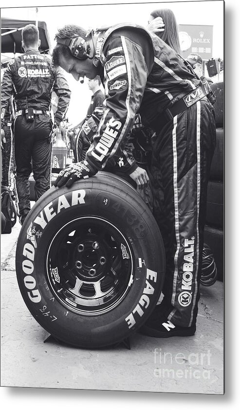 Jimmie Johnson Metal Print featuring the photograph Jimmie Johnson Pit Crew #1 by Shanna Vincent
