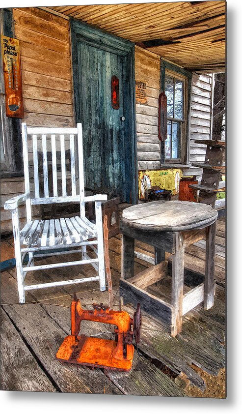 North Carolina Metal Print featuring the painting A Simpler Time II - Rural North Carolina by Dan Carmichael