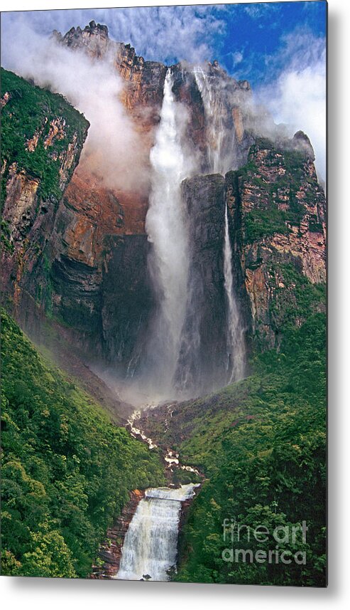 Angel Falls Metal Print featuring the photograph Angel Falls in Venezuela by Dave Welling