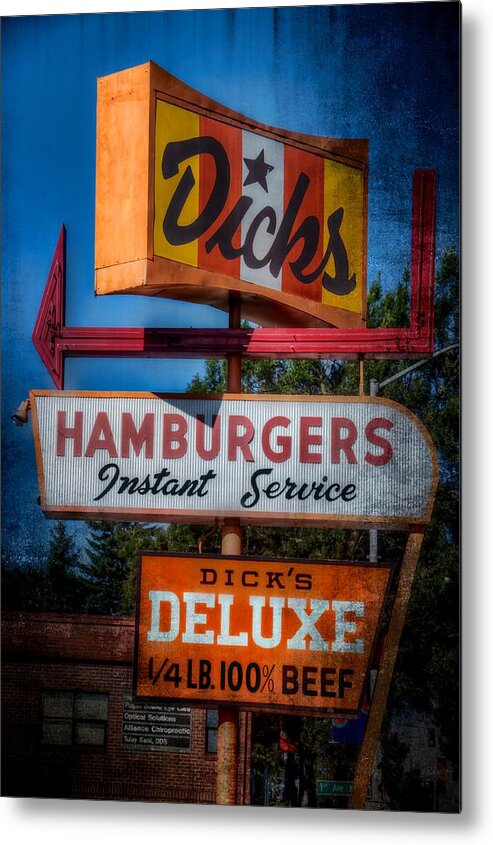 Seattle Metal Print featuring the photograph Dick's Hamburgers by Spencer McDonald
