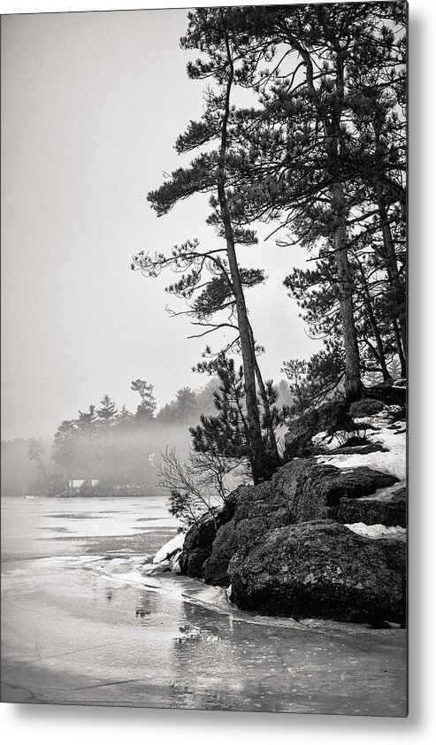 New Hampshire Metal Print featuring the photograph Foggy Winnisquam by Robert Clifford