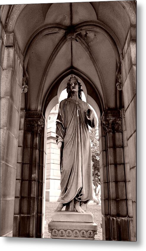 Statue Metal Print featuring the photograph Forest Lawn by Deborah Ritch