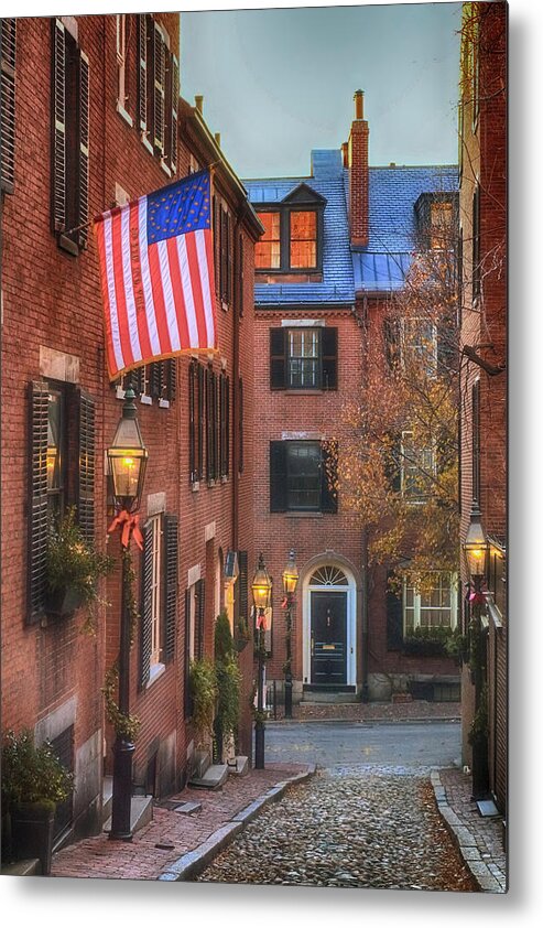 New England Metal Print featuring the photograph Holiday on Acorn by Joann Vitali