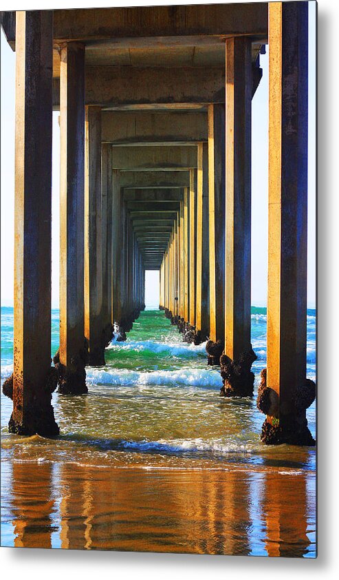 Beach Prints Metal Print featuring the photograph La Jolla California Pier by Christine Bell