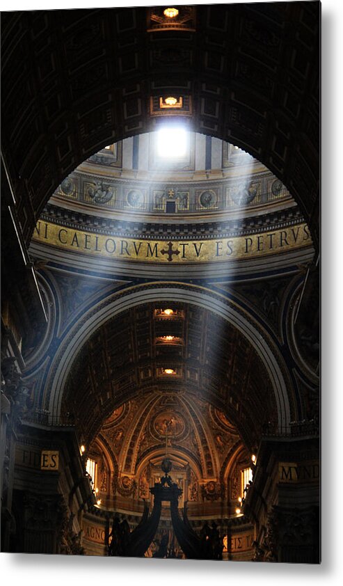 St. Peter's Metal Print featuring the photograph Light from Above by Oscar Alvarez Jr