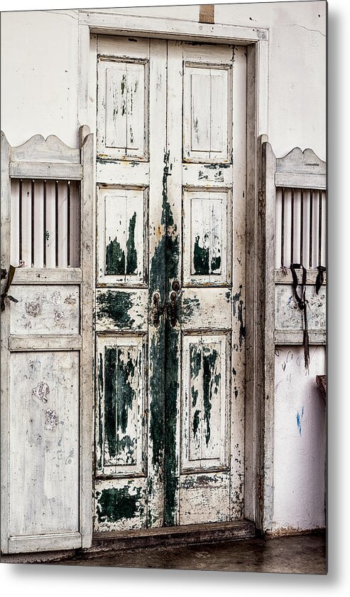 Phuket Door Metal Print featuring the photograph Old Town Door by Georgia Clare