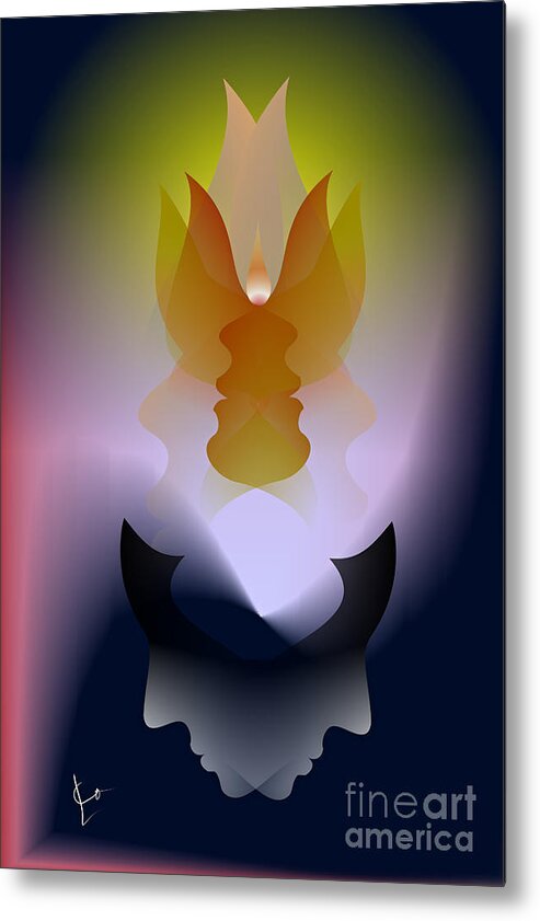 Prayer Metal Print featuring the digital art Prayers And Lies by Leo Symon